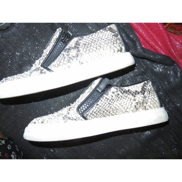 Giuseppe Zanotti Python Embossed Italian Leather Devon Skate Shoes Sneakers 38 o - Picture 5 of 10